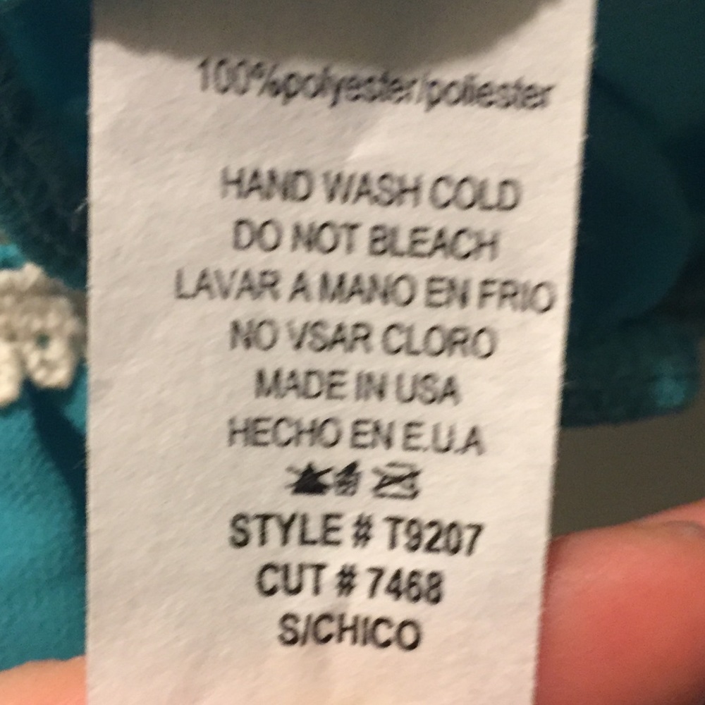 SOLD on Mercari NWOT Turquoise Sheer Top - Small - Picture 8 of 8